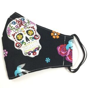 2/$15 - Sugar Skulls Mask, Face Mask, Black Sugar Skulls, Filti Filter‎
